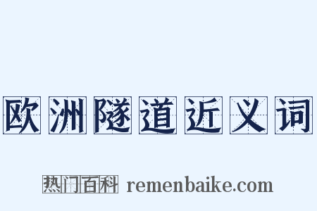 欧洲隧道近义词是什么意思的图片